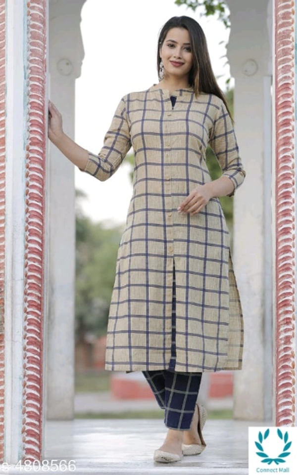 Women's Printed Cotton Slub Kurti - XXXL (Bust Size: 48 in Size Length: 48 in)